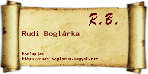 Rudi Boglárka névjegykártya